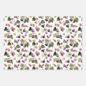 Paarse en witte Waterverf vijgen Inpakpapier Vel (Voorkant 2)