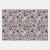 Paarse en witte Waterverf vijgen Inpakpapier Vel (Voorkant)