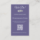 Paarse en witte- We Do-Wedding Rings-Registry- Visitekaartje (Achterkant)