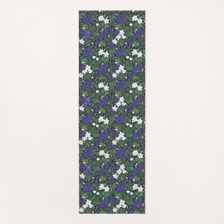 Paarse en Witte Wilde Bloem Botanische Yoga Mat