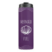 Paarse en witte zeeschildpad Zeemeerminnende brand Thermosbeker (Voorkant)