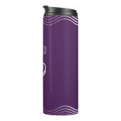 Paarse en witte zeeschildpad Zeemeerminnende brand Thermosbeker (Geroteerd rechts)