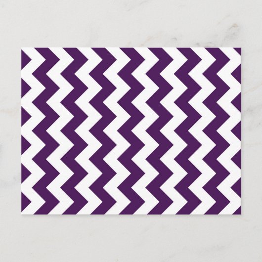 Paarse en witte zigzag briefkaart (Voorkant)