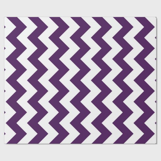 Paarse en witte zigzag cadeaupapier (Vlak)