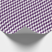 Paarse en witte zigzag cadeaupapier (Hoek)