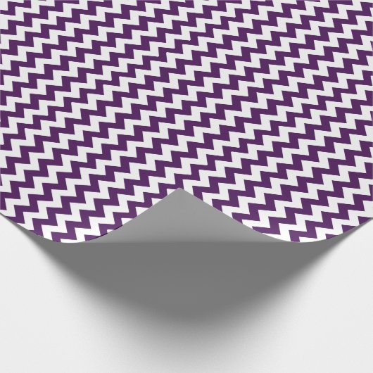 Paarse en witte zigzag cadeaupapier (Hoek)