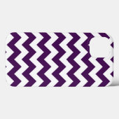 Paarse en witte zigzag Case-Mate iPhone case (Achterkant (horizontaal))
