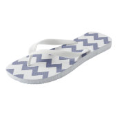 Paarse en witte zigzag-chevron teenslippers (Schuin)