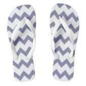 Paarse en witte zigzag-chevron teenslippers (Voetbed)