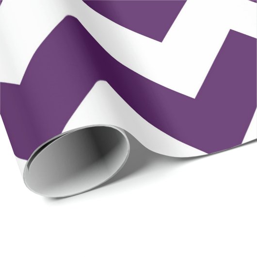 Paarse en witte Zigzag geschenkverpakking Cadeaupapier (Rol Hoek)