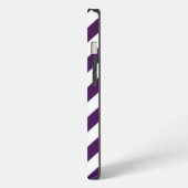 Paarse en witte zigzag iPhone hoesje (Linkerkant)