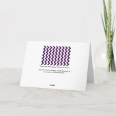 Paarse en witte zigzag kaart (Achterkant)