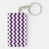 Paarse en witte zigzag sleutelhanger (achterkant)