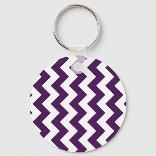 Paarse en witte zigzag sleutelhanger (Voorkant)