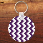Paarse en witte zigzag sleutelhanger (Voorkant)