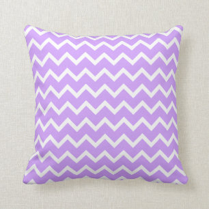 Paarse en witte zigzag Stripes. Kussen