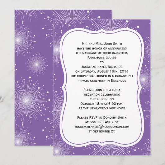 Paarse en witte zondagsten Alleen opvangen Kaart (Voorkant / Achterkant)