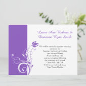 Paarse en witte zweven kaart (Staand voorkant)