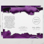 paarse en zilveragaatbrochure (Voorkant / Achterkant)