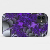 paarse en zilverdoorn fractale telefoonbehuizing Case-Mate iPhone case (Achterkant (horizontaal))