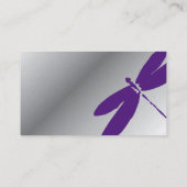 Paarse en Zilverdragonfly-Visitekaartjes Visitekaartje (Achterkant)