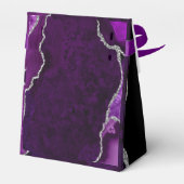 Paarse en Zilveren Agate Birthday Hartelijk dank Bedankdoosjes (Achterkant)