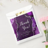 Paarse en Zilveren Agate Birthday Hartelijk dank Bedankzakje (Gezegeld)