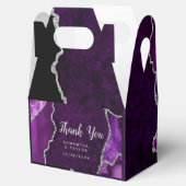 Paarse en Zilveren Agate Weddenschap Dank je Bedankdoosjes (Geopend)