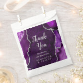Paarse en Zilveren Agate Weddenschap Dank je Bedankzakje (Geknipt)