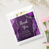 Paarse en Zilveren Agate Weddenschap Dank je Bedankzakje (Gezegeld)
