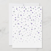 Paarse en zilveren ballonnen | Het is een meisje B Kaart (Achterkant)