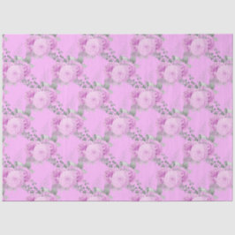 Paarse en Zilveren Bloemen Serie Design 7 Tissuepapier