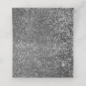 Paarse en Zilveren Bloemen Waterverf Bruiloft Plaatskaartje (Binnenkant ongevouwen)