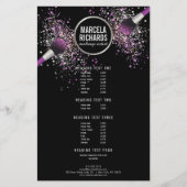 Paarse en Zilveren Blush Confetti Makeup Artist Flyer (Voorkant)