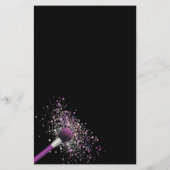 Paarse en Zilveren Blush Confetti Makeup Artist Flyer (Achterkant)