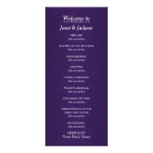 Paarse en zilveren Confetti - programma voor wedde (Achterkant)