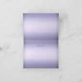 Paarse en zilveren Damask dank u kaart (Binnen)