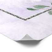 Paarse en zilveren Floral Boho Wedding Welcome Sig Poster (Hoek)