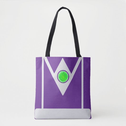 Paarse en zilveren geometrie tote bag (Voorkant)