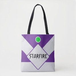 Paarse en zilveren geometrische Canvas tas