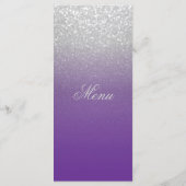 Paarse en zilveren glitter menu (Achterkant)