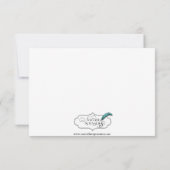 Paarse en zilveren hart scroll monogram repetitie kaart (Achterkant)