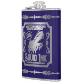 Paarse en zilveren inktvis heupfles (Links)