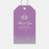 Paarse en zilveren Labels met cadeautjes Cadeaulabel (Voorkant)