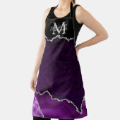 Paarse en zilveren marmeren agaat schort (Insitu)