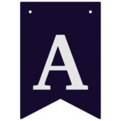 Paarse en Zilveren Modern Happy Birthday Banner (Derde vlag)