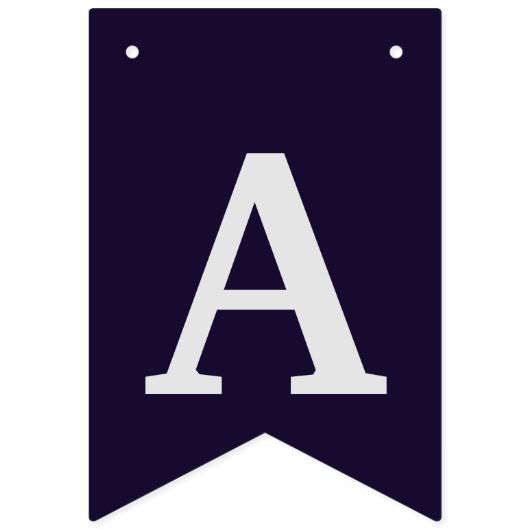 Paarse en Zilveren Modern Happy Birthday Banner (Derde vlag)