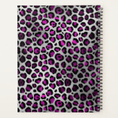 Paarse en zilveren oliepleopardpenseel Slag Planner (Achterkant)