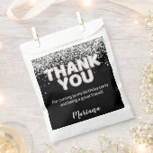 Paarse en zilveren partij gunsten bedankzakje (Geknipt)