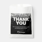 Paarse en zilveren partij gunsten bedankzakje (Voorkant)